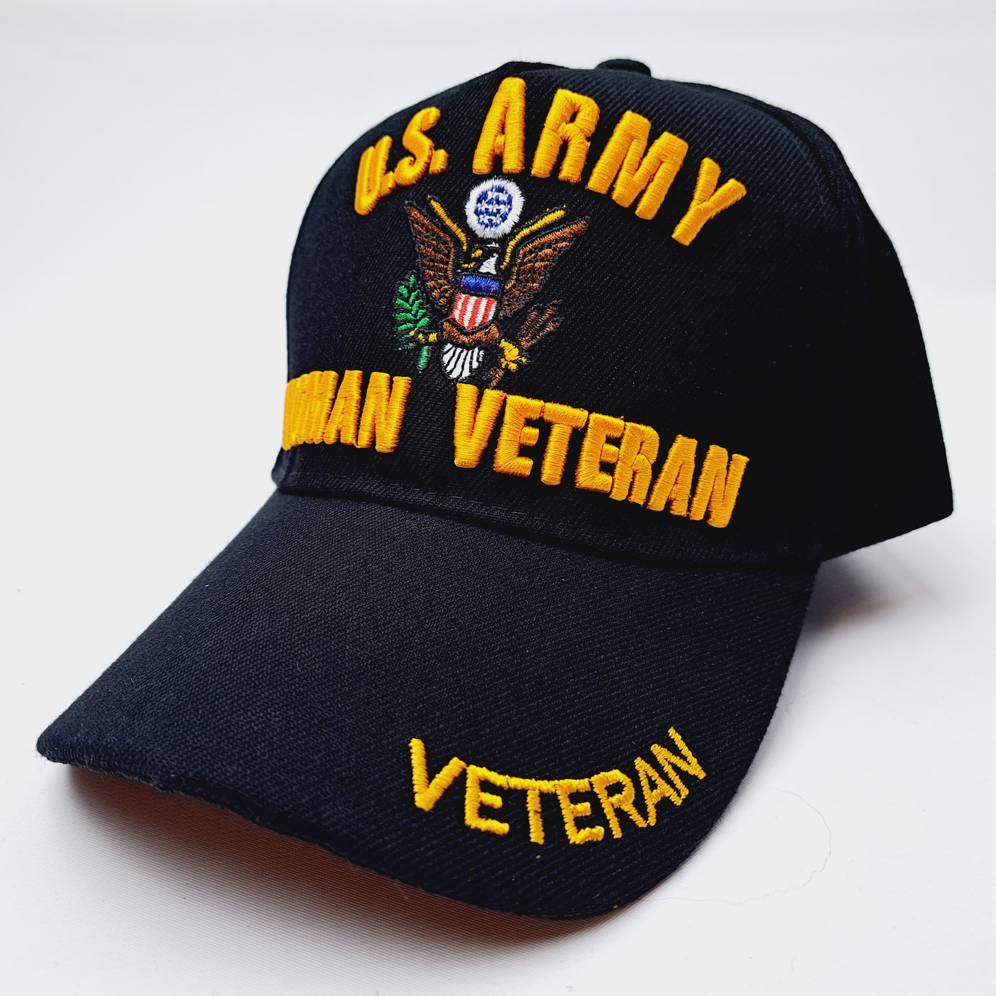 U.S. Army Woman Veteran Women's Baseball Cap Hat Navy Black Embroidered