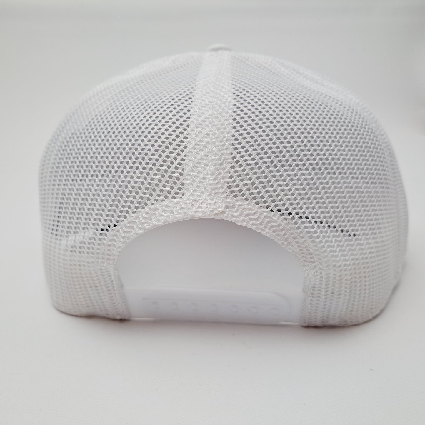 King Ranch Flat Bill Mesh Trucker Snapback Hat Cap White Embroidered Patch