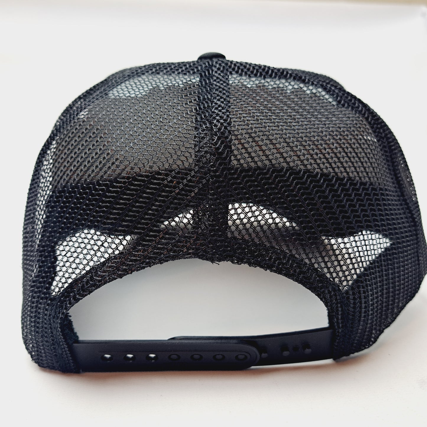 Snap-On Snap On Embroidered Patch Foam Trucker Mesh Cap Hat Black Snapback