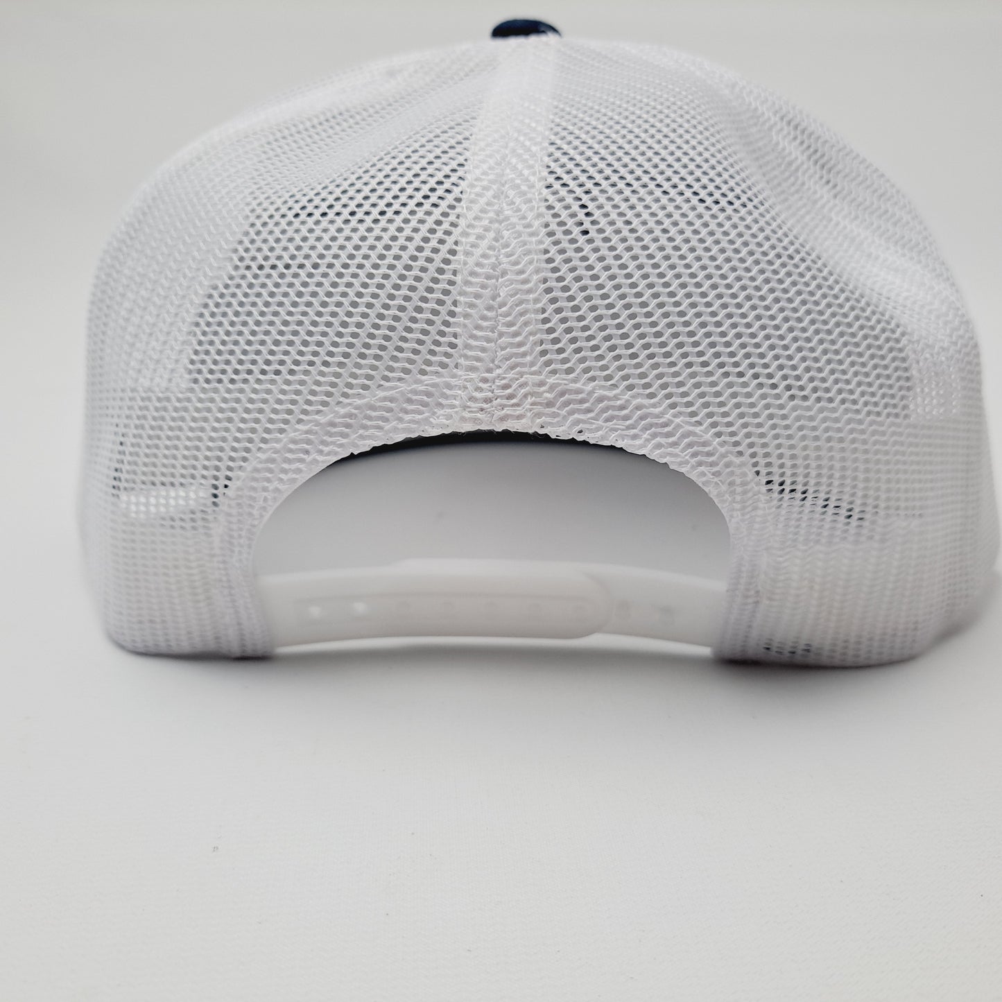 Peterbilt 379 Vintage Patch Flat Bill Trucker Mesh Snapback Hat Cap Blue & White