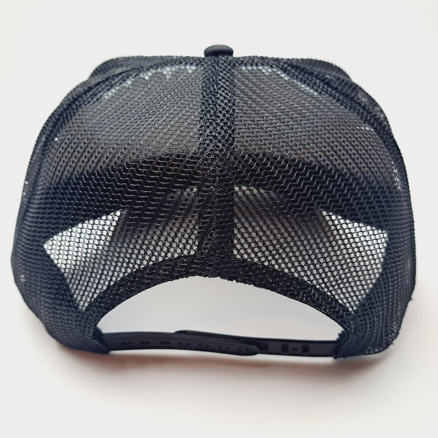 Snap-On Snap On Embroidered Patch Foam Trucker Mesh Cap Hat Black Snapback