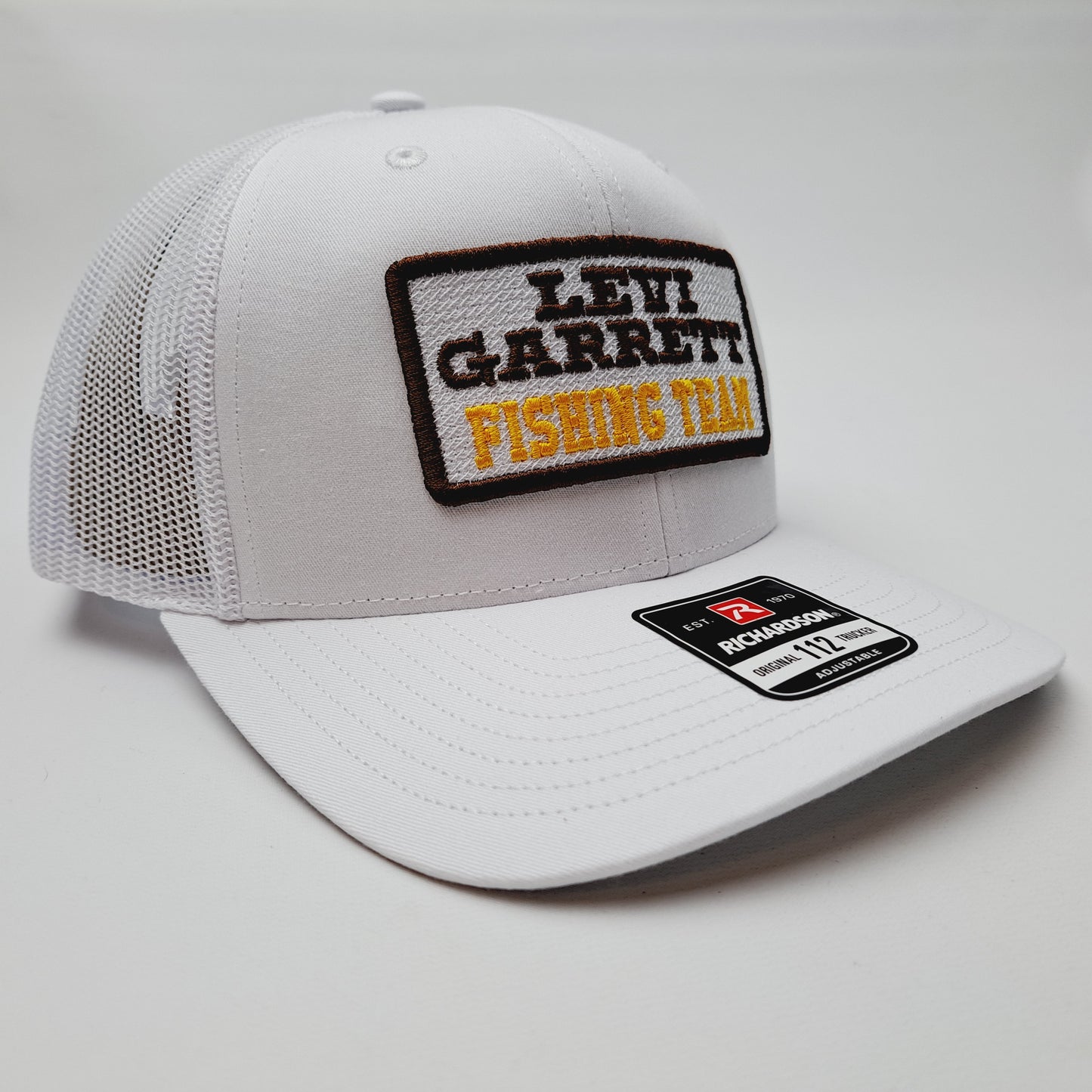 Levi Garrett Fishing Team Richardson 112 Embroidered Patch Trucker Mesh Snapback Hat