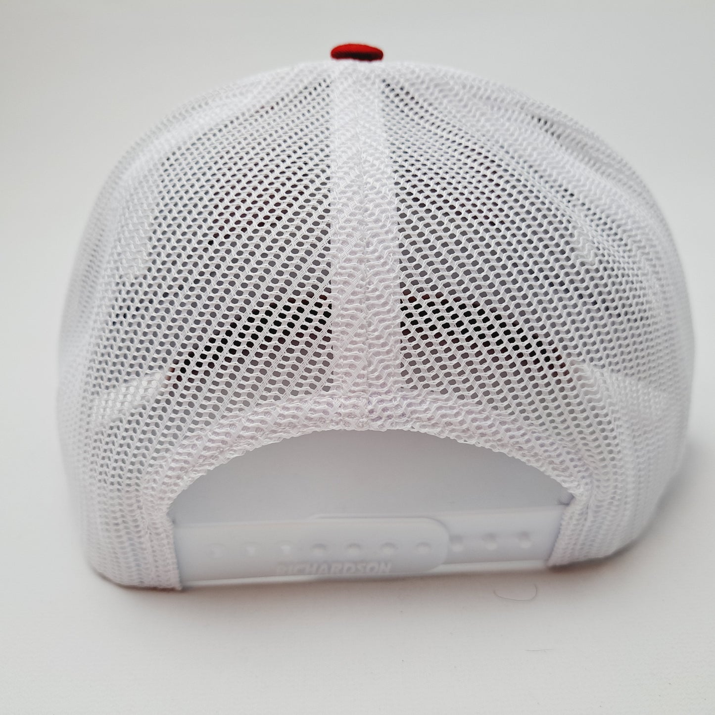 Redman Red Man Embroidered Patch Richardson 112 Trucker Mesh Snapback Cap Hat Red & White