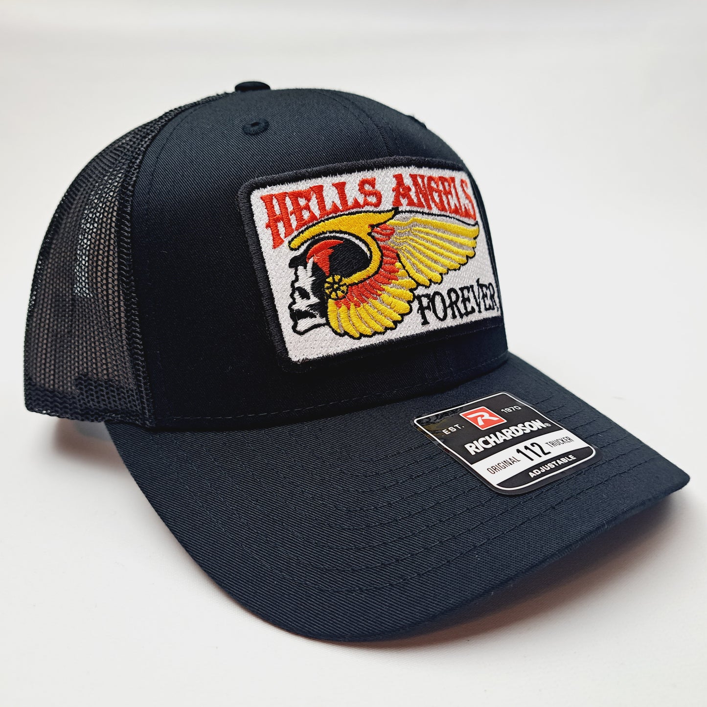 Hells Angels Forever Richardson 112 Mesh Snapback Trucker Gray & Black