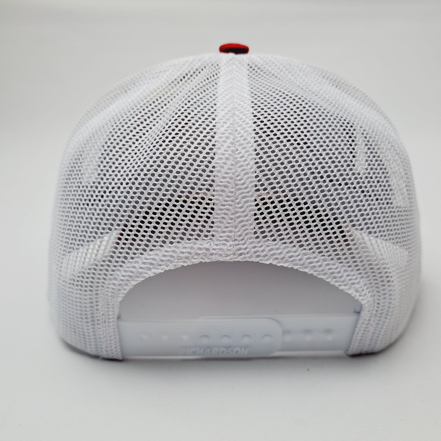 Snap-on Patch Richardson 112 Trucker Mesh Snapback Cap Hat Red & White