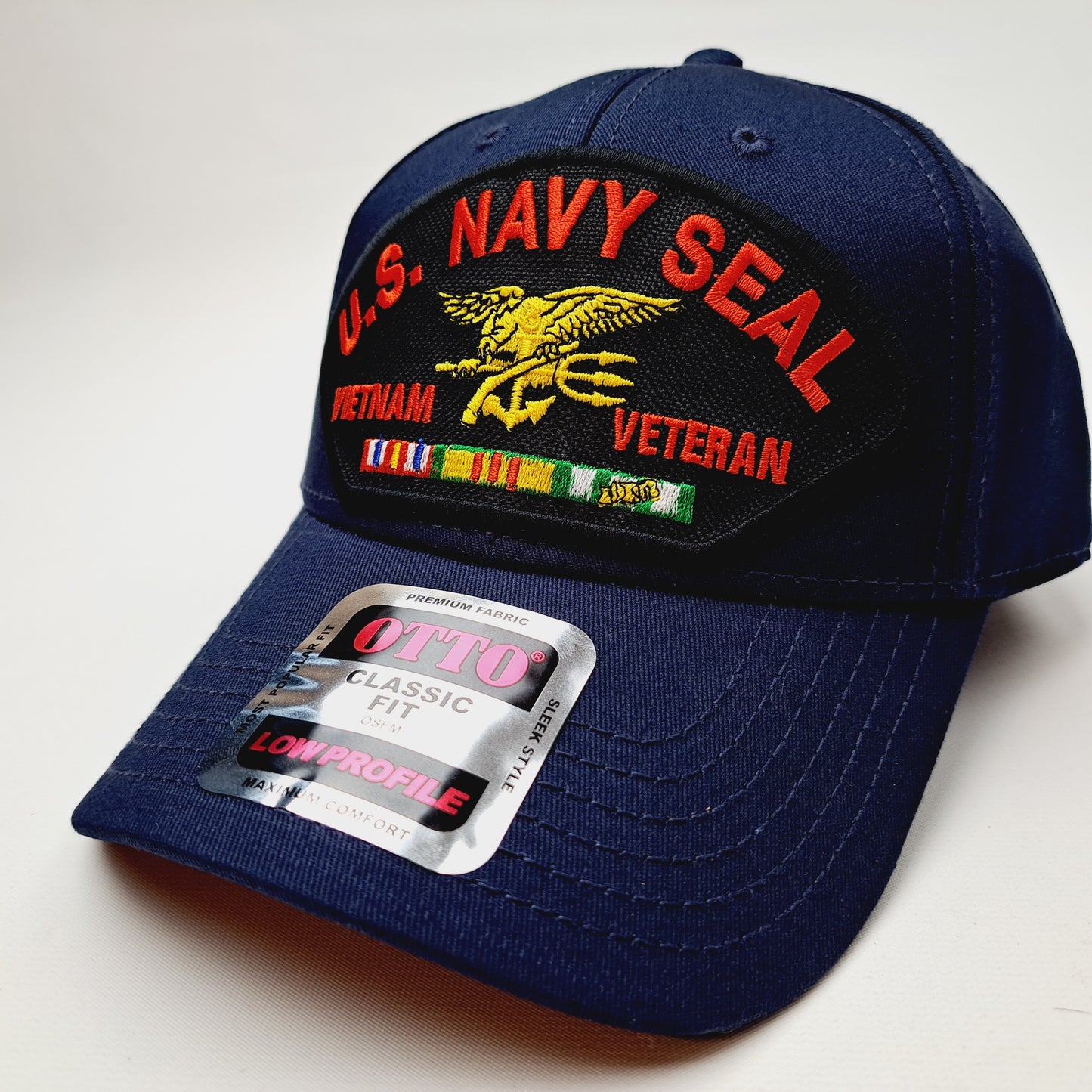 U.S. Navy Seal Vietnam Veteran Mens Adjustable Strapback Hat Baseball Cap Embroidered Black