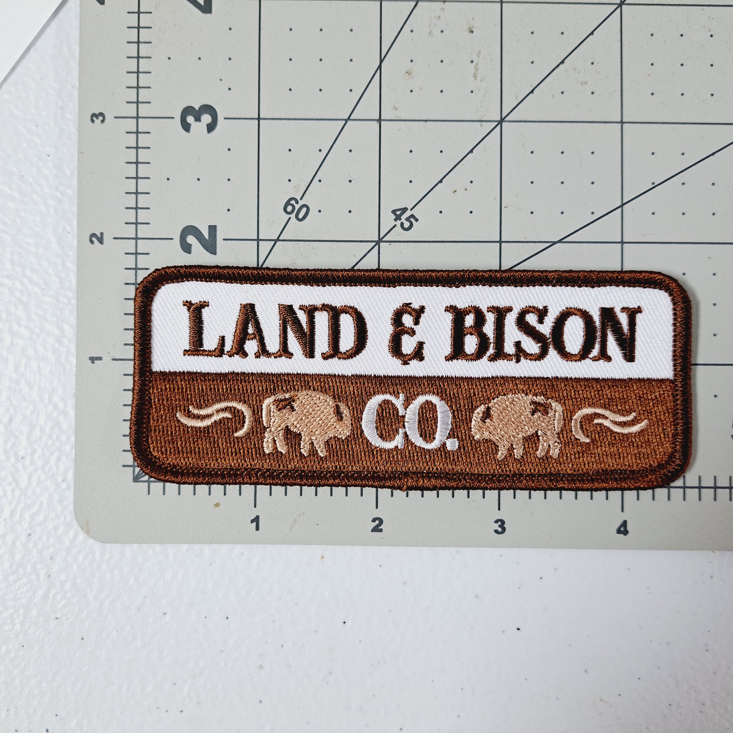 Land & Bison Embroidered Patch