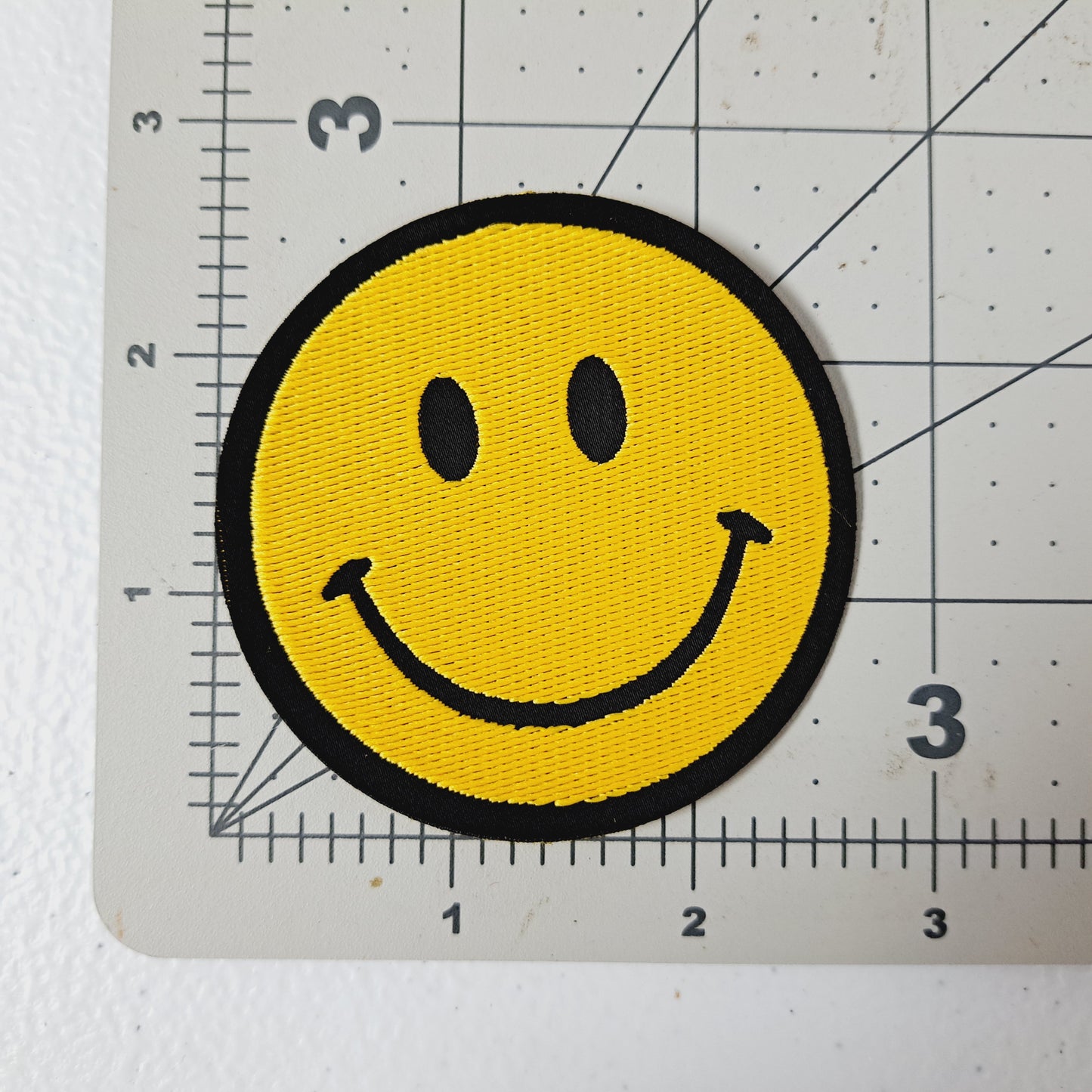 Smiley Face Embroidered Patch
