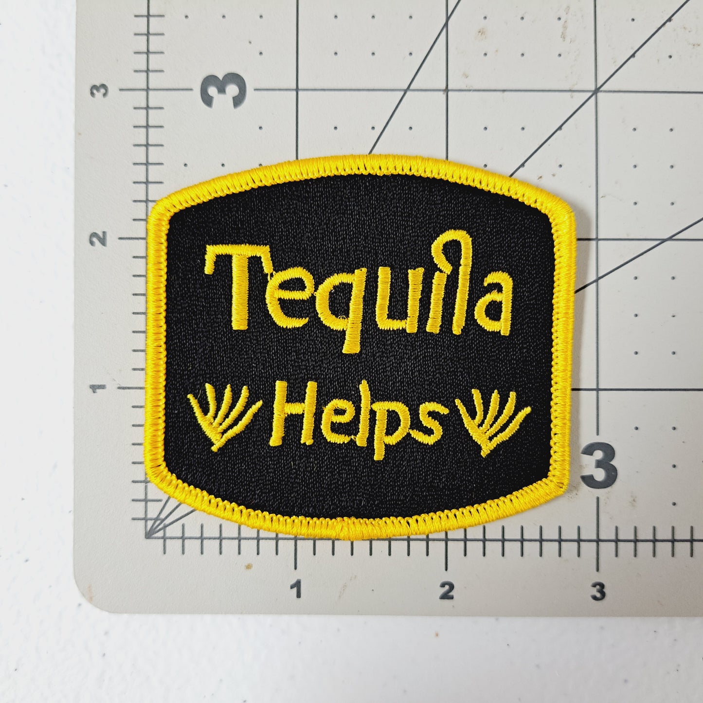Tequila Helps Embroidered Patch
