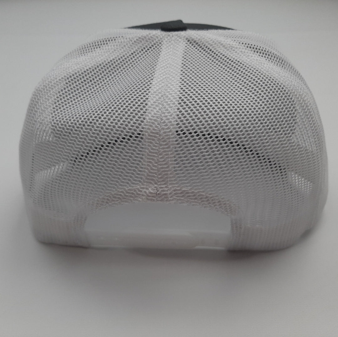 Wrangler Patch Embroidered Vintage Patch Trucker Mesh Snapback Cap Hat Gray