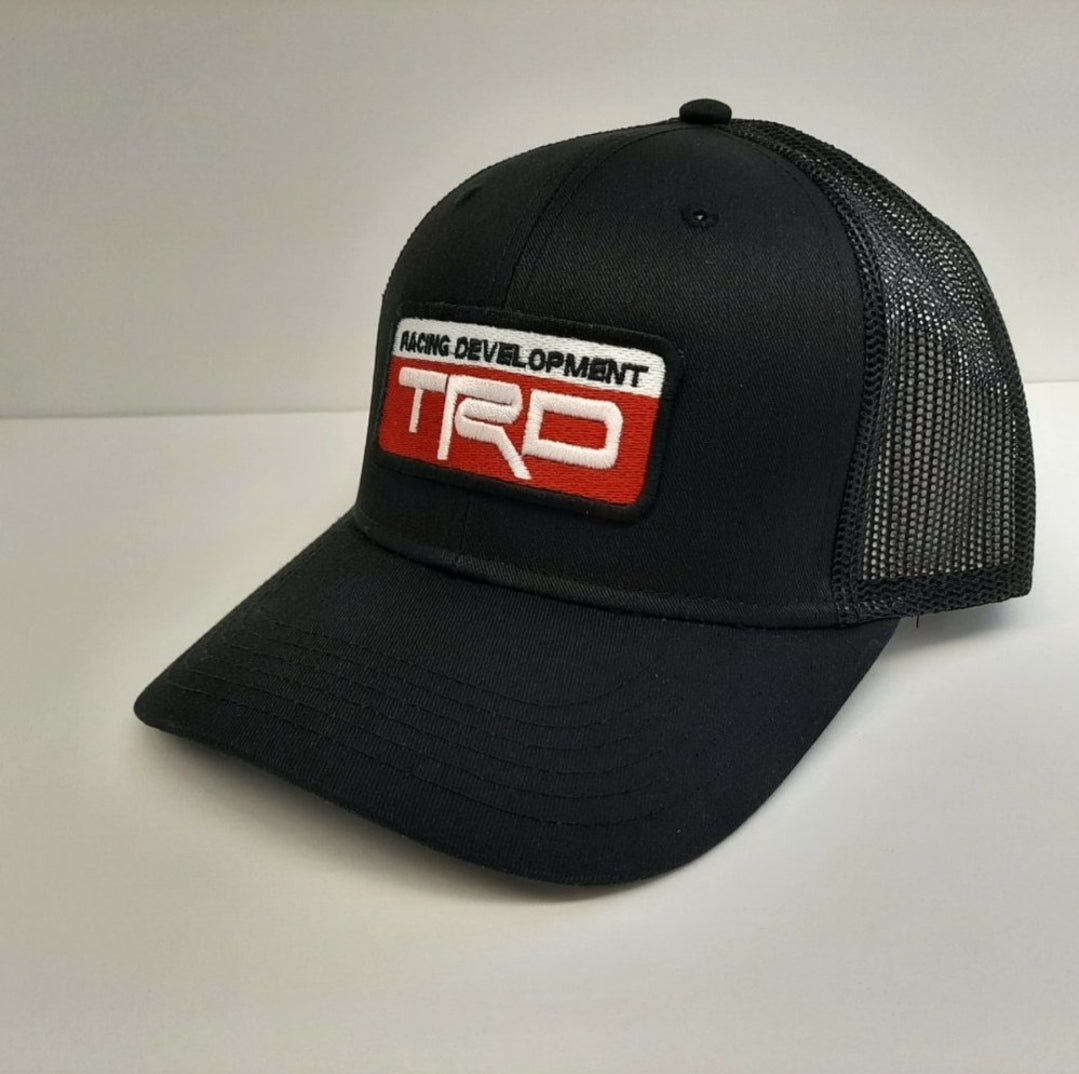 Toyota TRD Embroidered Patch Mesh Trucker Snapback Black