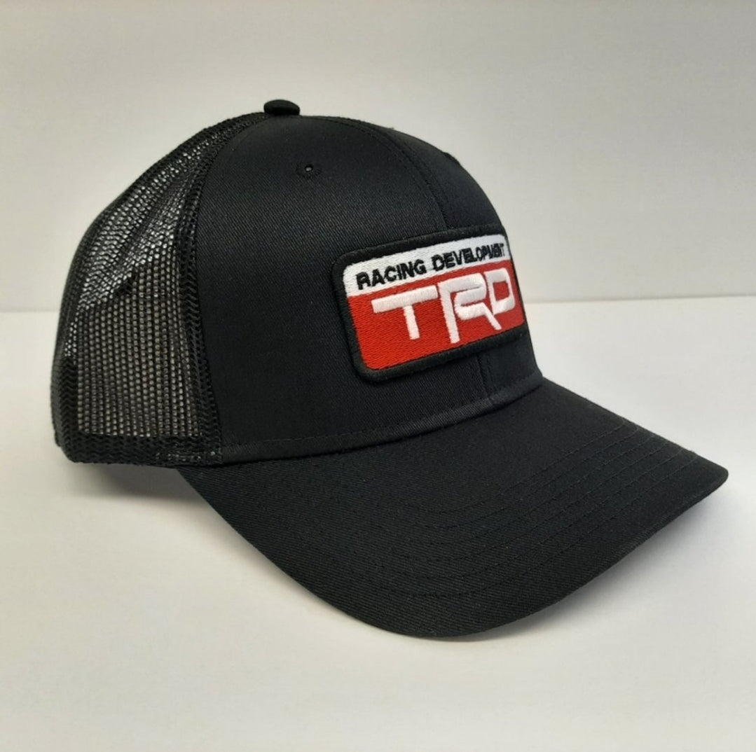 Toyota TRD Embroidered Patch Mesh Trucker Snapback Black