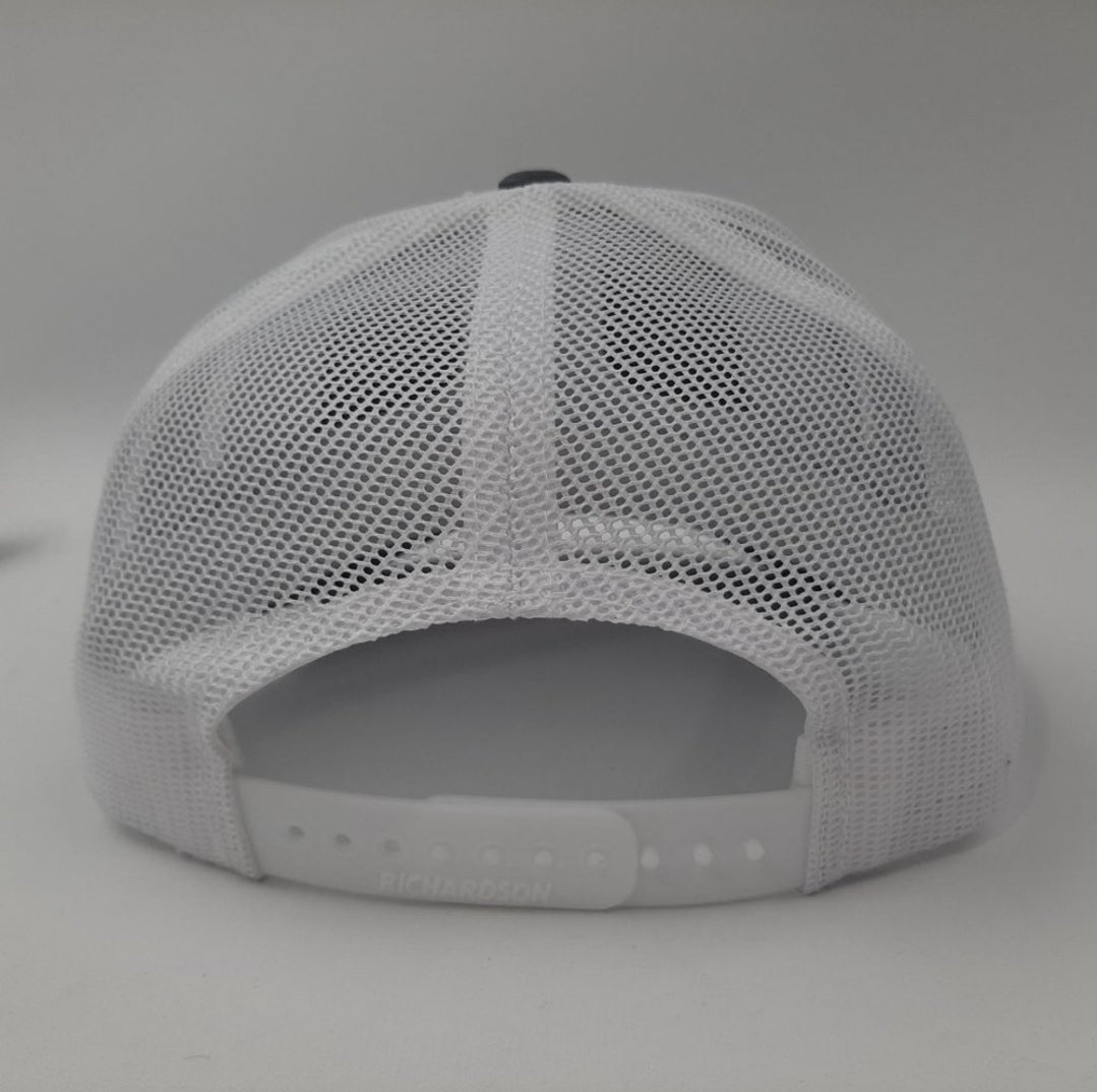 John Deere Richardson 112 Embroidered Patch Trucker Mesh Snapback Cap Hat Gray