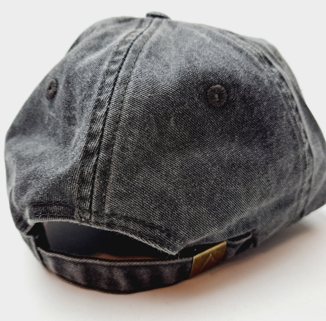 Martin Guitar Co. C F Martin & Co Relaxed Dad Hat Cap Gray Washed Cotton Embroidered Strapback