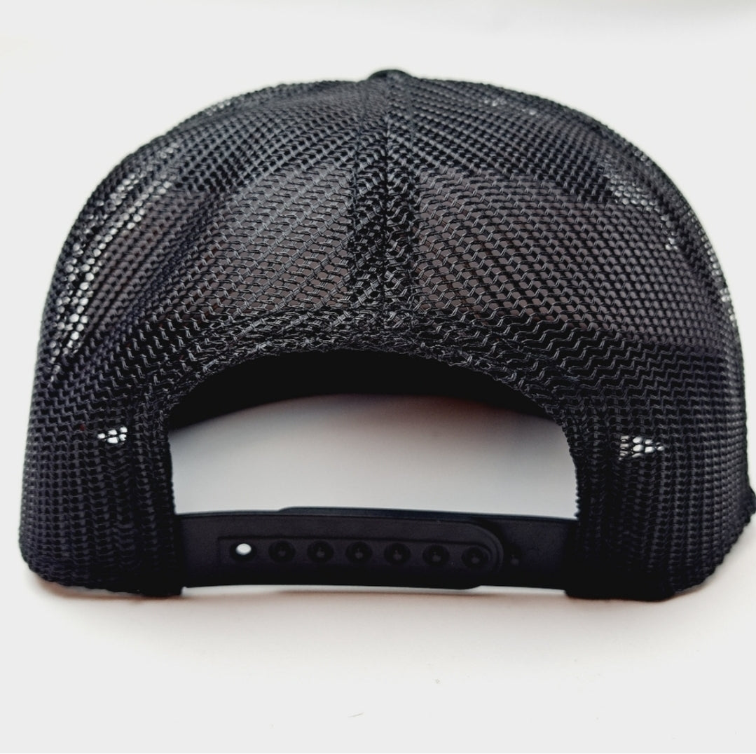 Cowboy Cartel Embroidered Patch Baseball Cap Flat Bill Trucker Mesh Snapback Black