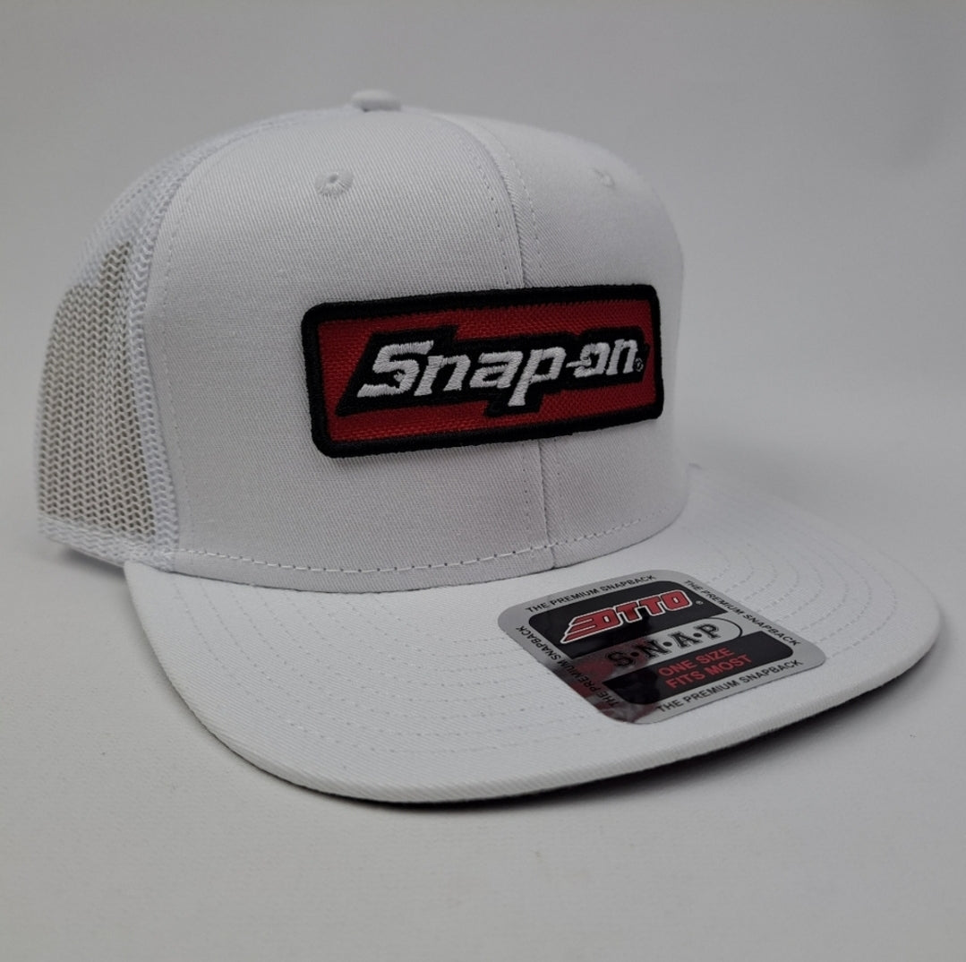Snap On Snap-On Tools Trucker Mesh Snapback Cap Hat White