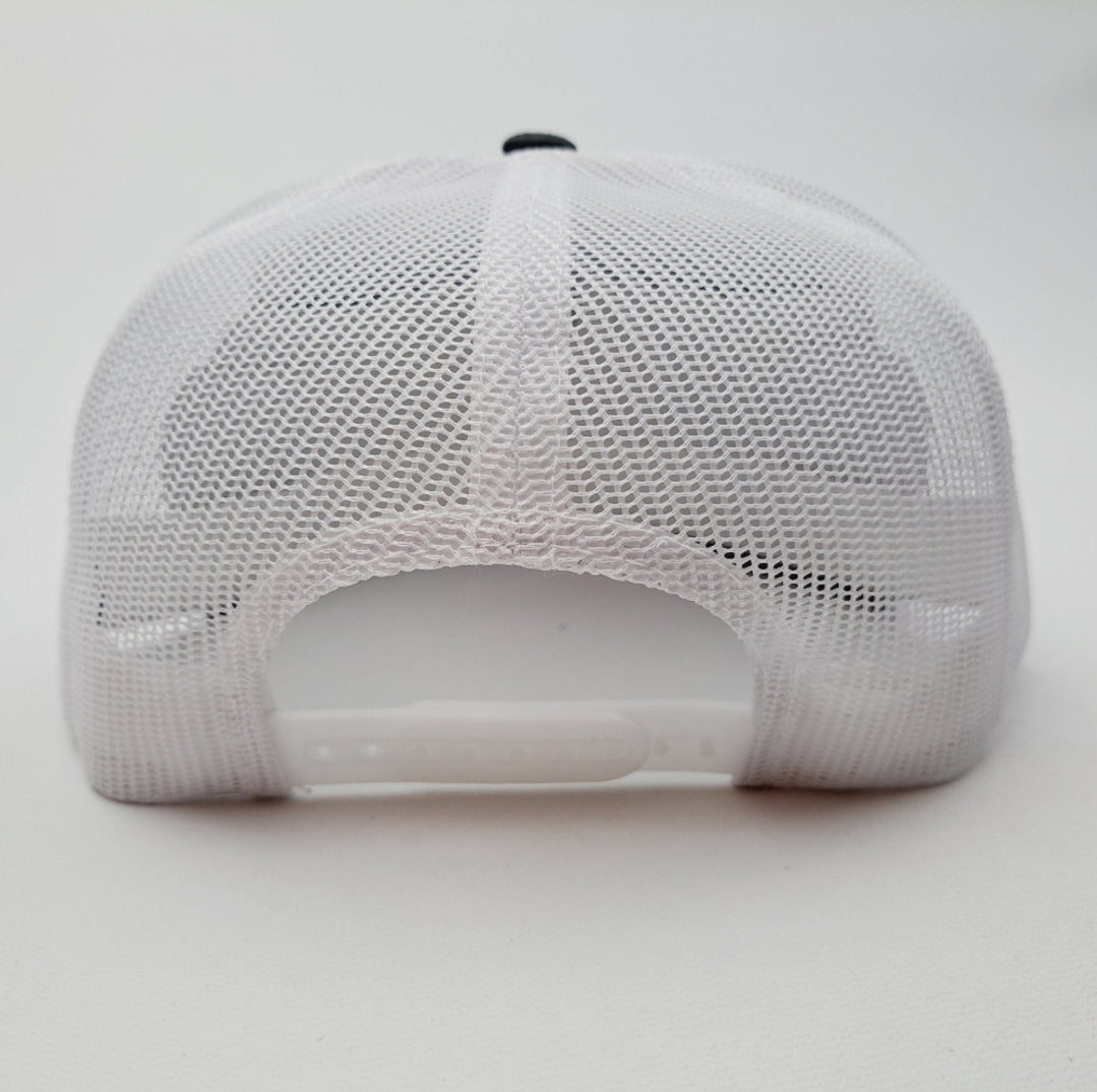 Mac Tools Trucker Mesh Snapback Cap Hat Flat Bill Embroidered Patch Gray & white