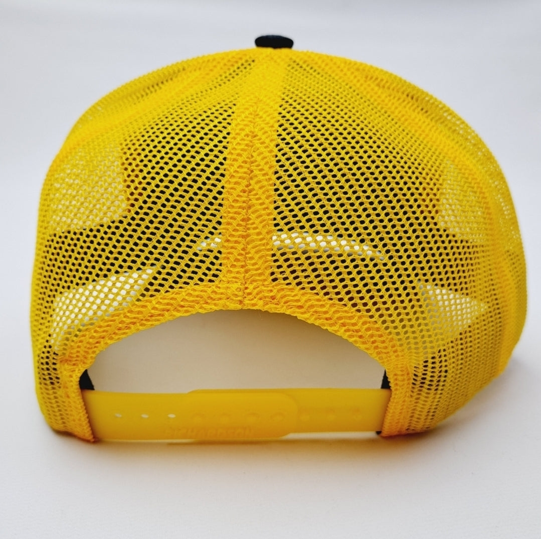 Richardson 112 Don't Tread On Me Hat Cap Embroidered Patch Mesh Snapback Snake black Yellow