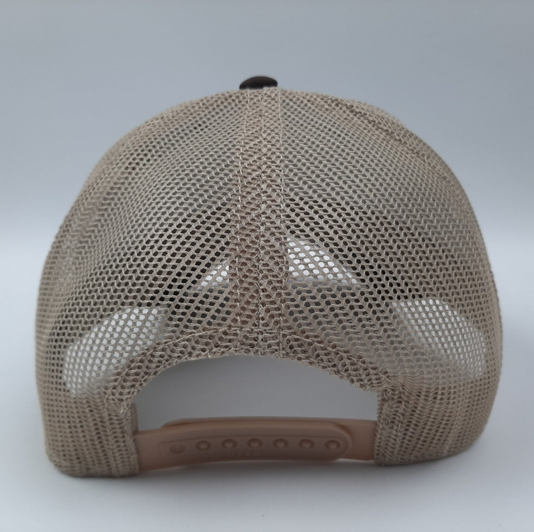 Land & Bison Embroidered Patch Trucker Mesh Snapback Brown