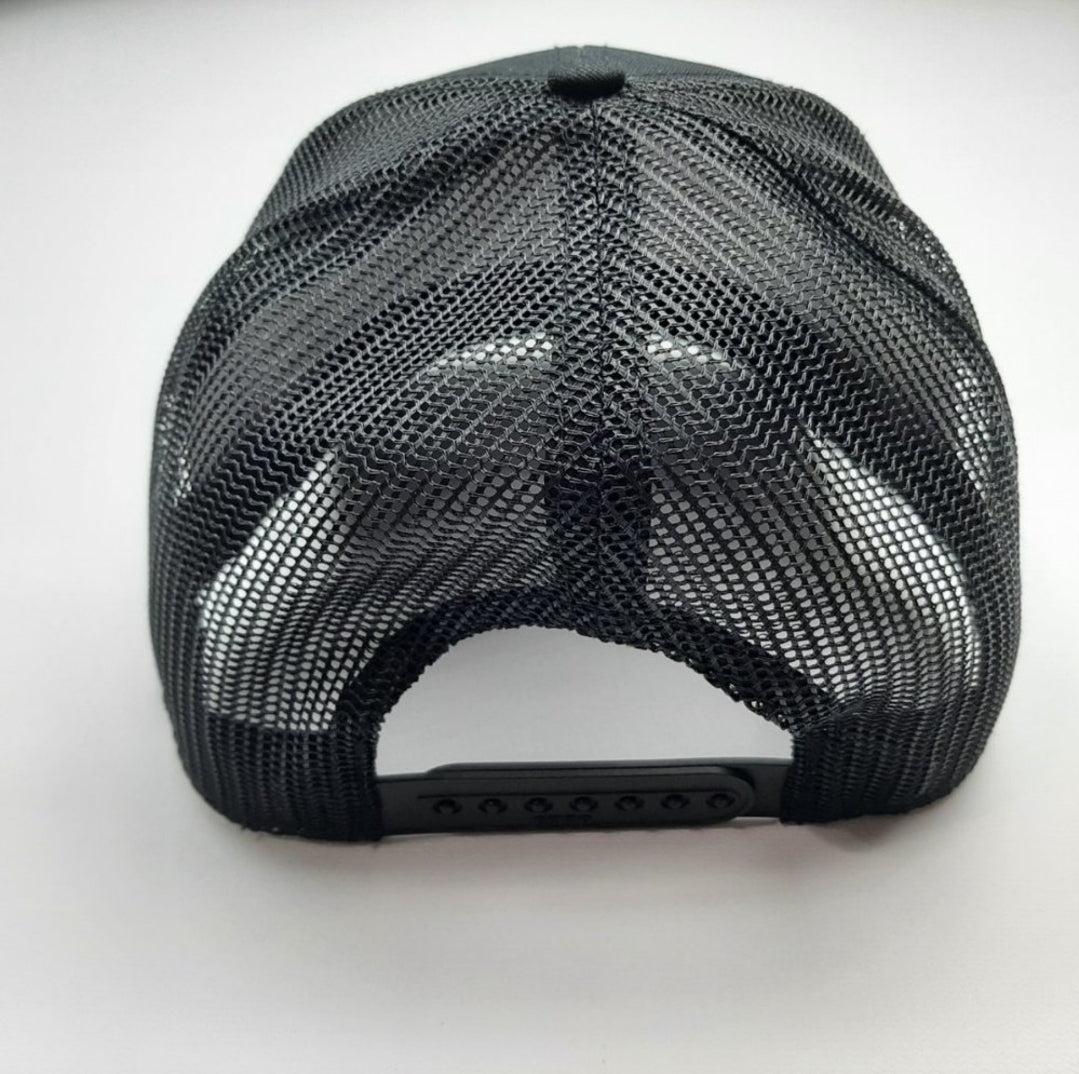 Komatsu Embroidered Patch Trucker Low Profile Snapback Mesh Black