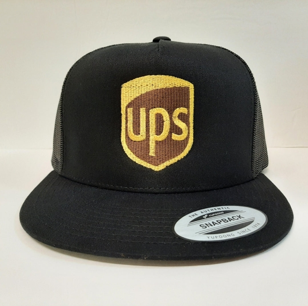 UPS Baseball Cap Flat Bill Trucker Mesh Snapback
