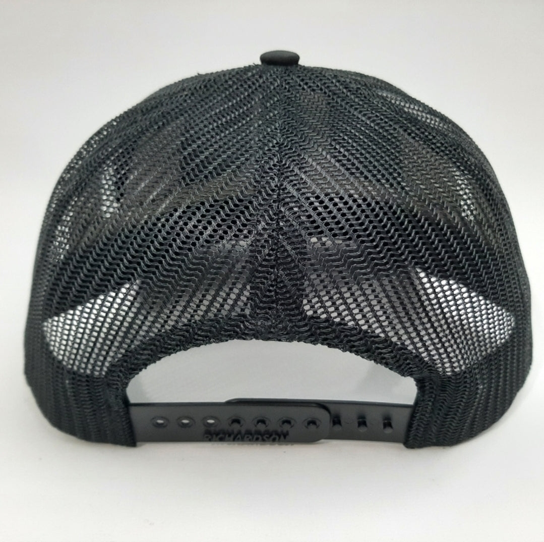 King Ranch Richardson 112 Embroidered Patch Curved Bill Mesh Snapback Cap Hat Black