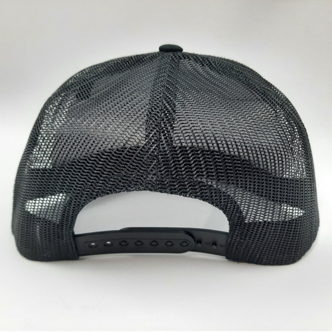 Negative F's Given Embroidered Patch Flat Bill Mesh Snapback Trucker Black