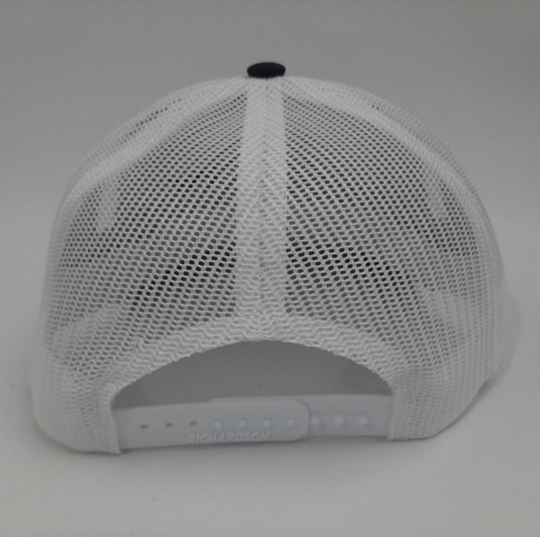 Bobcat Skidsteer Richardson 112 Trucker Mesh Snapback Cap Hat Black & White