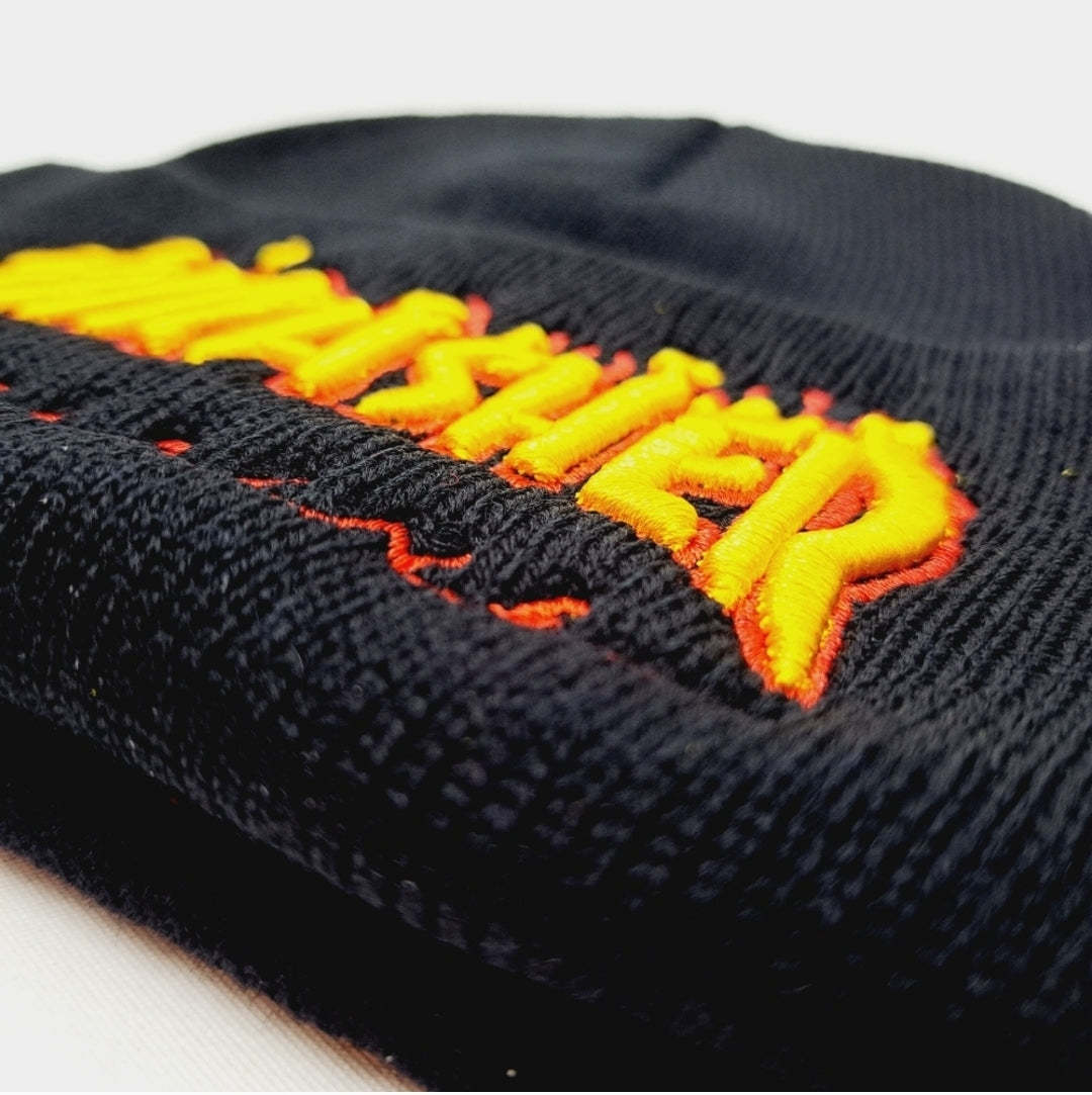 Thrasher Magazine Embroidered Patch Beanie Black