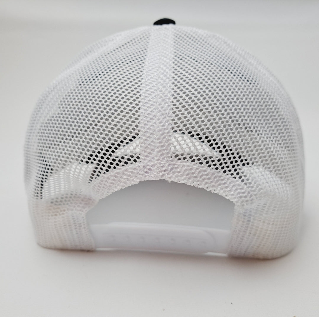 Toyota Tundra Trucker Mesh Snapback Cap Hat Black & White