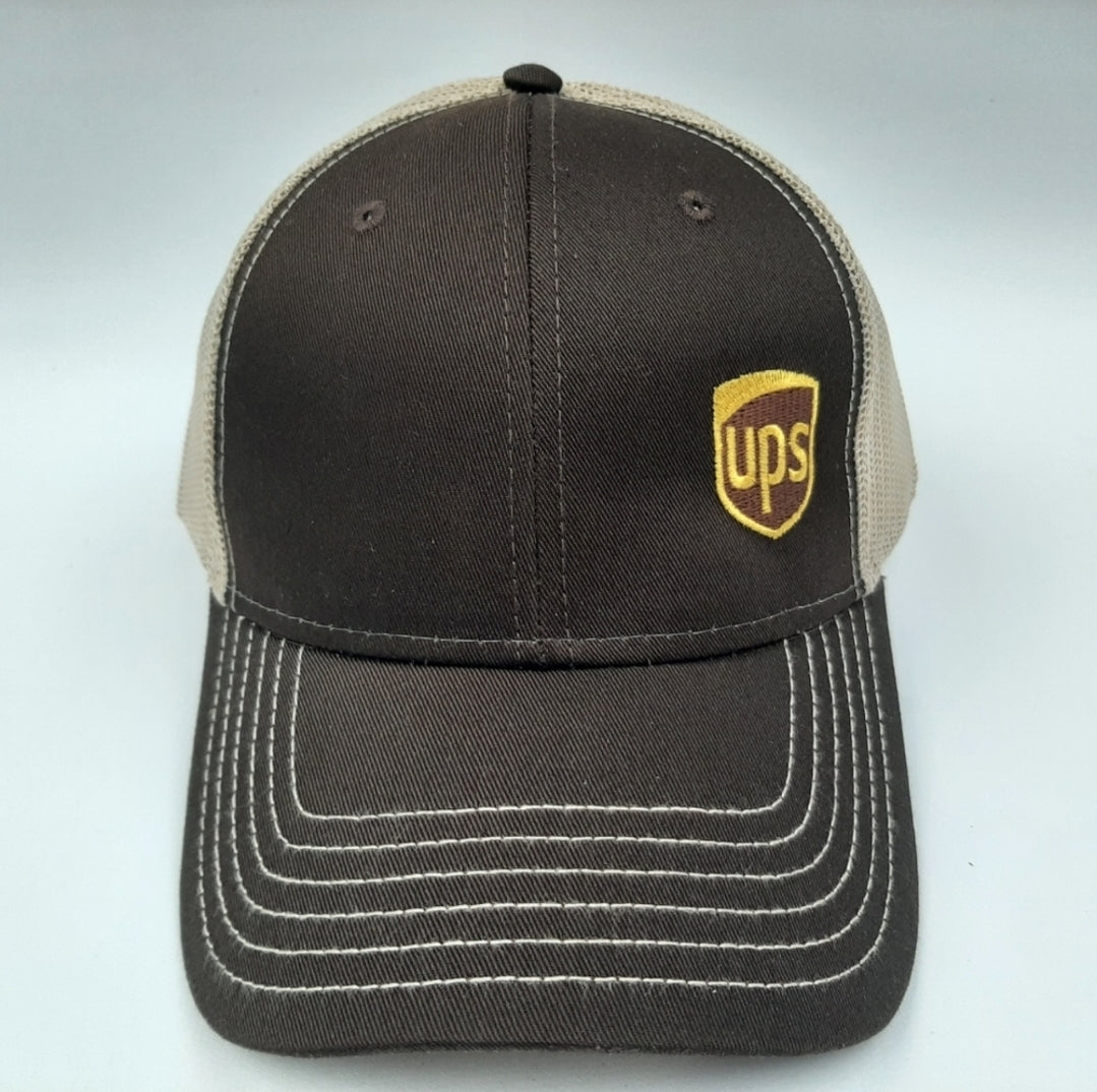 UPS United Parcel Service Baseball Cap Curved Bill Trucker Mesh Snapback