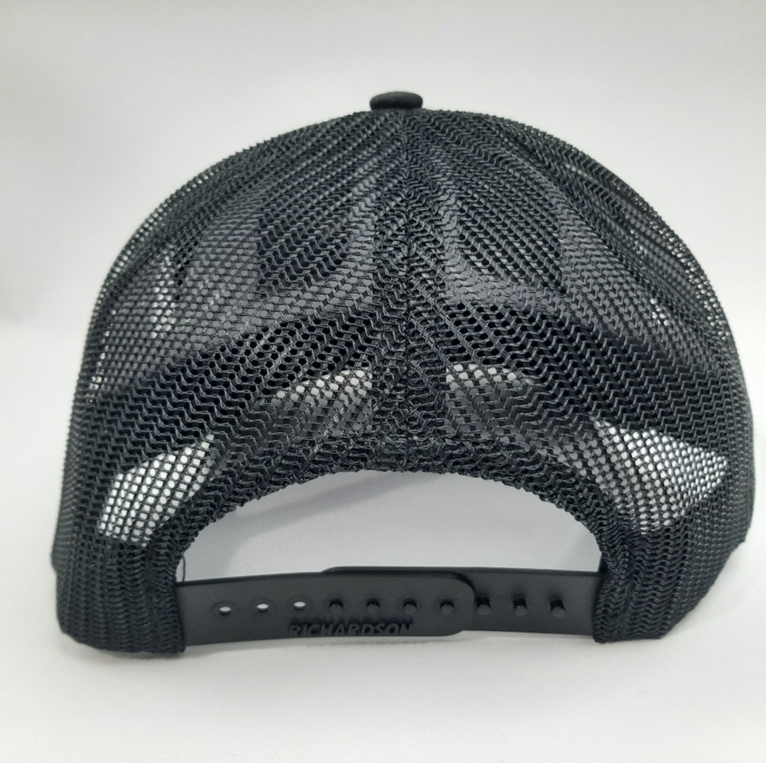 King Ranch Richardson 112 Embroidered Curved Bill Mesh Snapback Cap Hat Black
