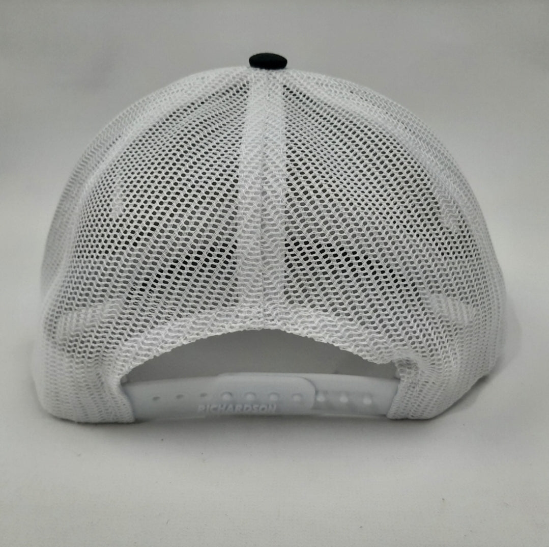 Camaro Richardson 112 Trucker Mesh Snapback Cap Hat Black & White