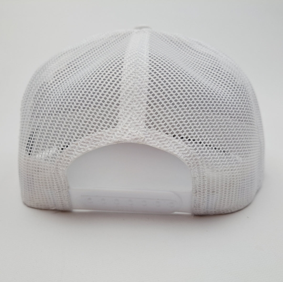 Ford Trucks Embroidered Patch Flat Bill Snapback Mesh Hat Cap OTTO White