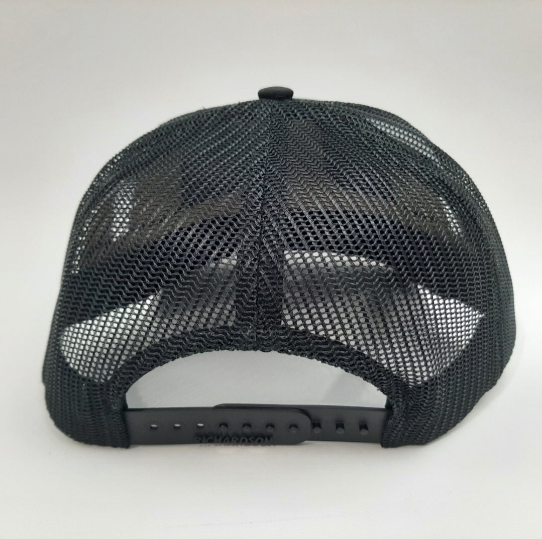 Copenhagen Patch Richardson 112 Trucker Mesh Snapback Cap Hat Black