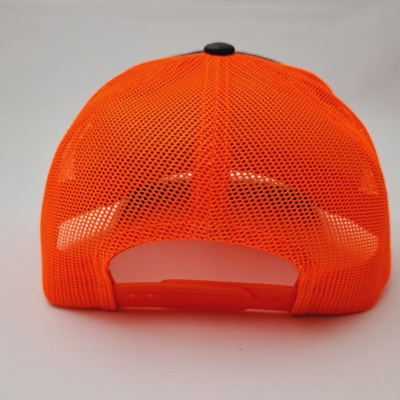 Deer Buck Hunter Trucker Mesh Snapback Hat Cap Hi-Vis Orange