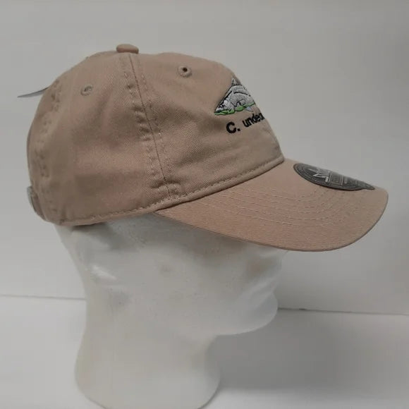Snook Hat Cap Adjustable Beige Cotton Embroidered