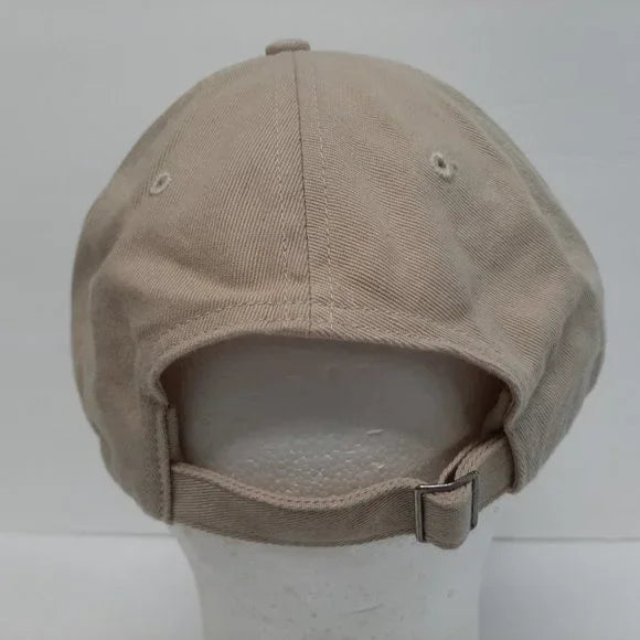 Jeep Dad Hat Cap Beige Cotton Relaxed Strap Embroidered Patch