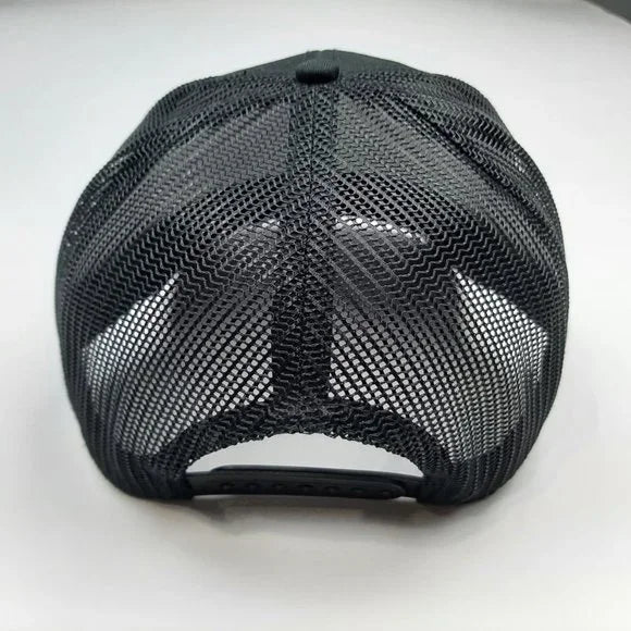 Cat Diesel Hat Embroidered Patch Black Mesh Snapback Low Profile Cap