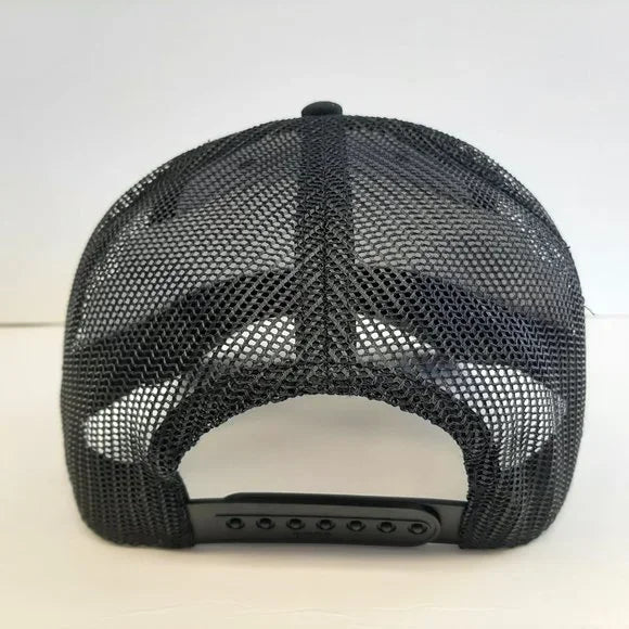 Nasa Embroidered Patch Trucker Mesh Snapback Hat Cap Black