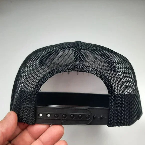 Colt Flat Bill Embroidered Patch Mesh Snapback Hat Cap Black