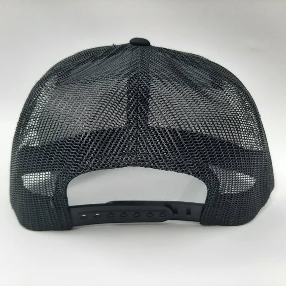 Indian Motorcycles Patch Flat Bill Trucker Mesh Snapback Cap Hat Black