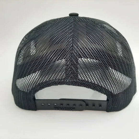 GMC Trucks Embroidered Patch Richardson 112 Trucker Mesh Snapback Cap Hat Black