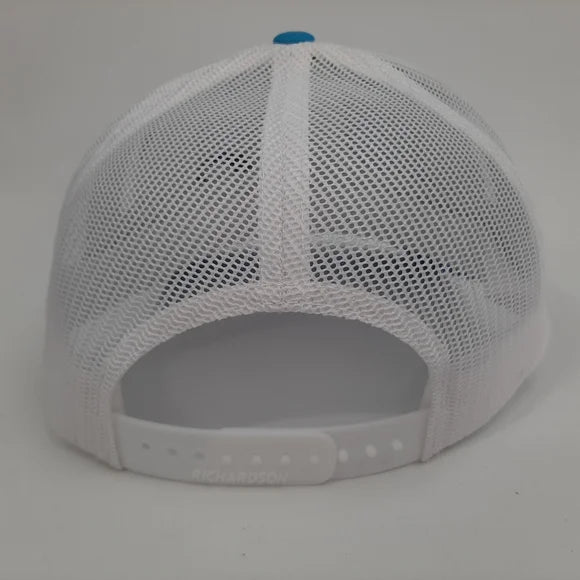 Costa Richardson 112 Trucker Mesh Snapback Hat Cap Embroidered Blue White