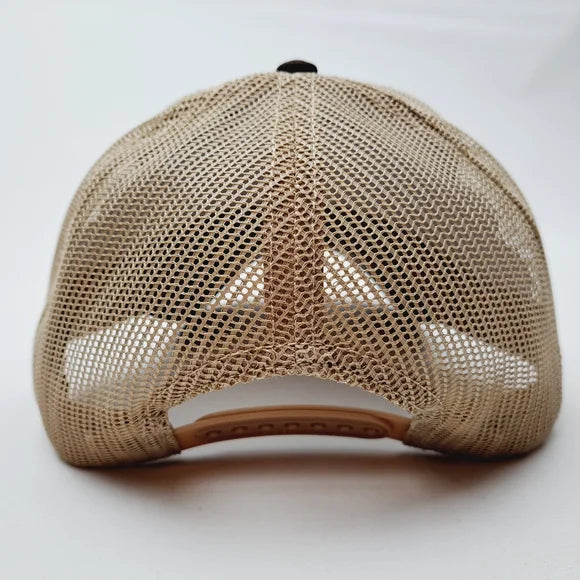 Jurassic Park Ranger Embroidered Patch Trucker Mesh Snapback Cap Hat Brown