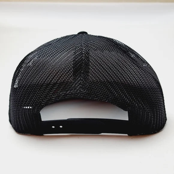 Toyota Flat Bill Trucker Mesh Snapback Cap Hat Black Embroidered