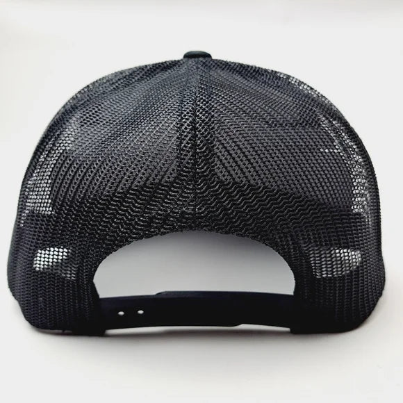 Chevy Corvette Flat Bill Trucker Mesh Snapback Hat Cap Black