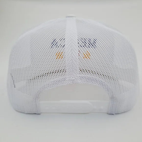 Merica Embroidered Flat Bill Trucker Mesh Snapback Cap