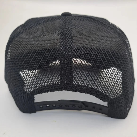 Cute embroidered Patch Foam Trucker Mesh Snapback Cap Hat Black