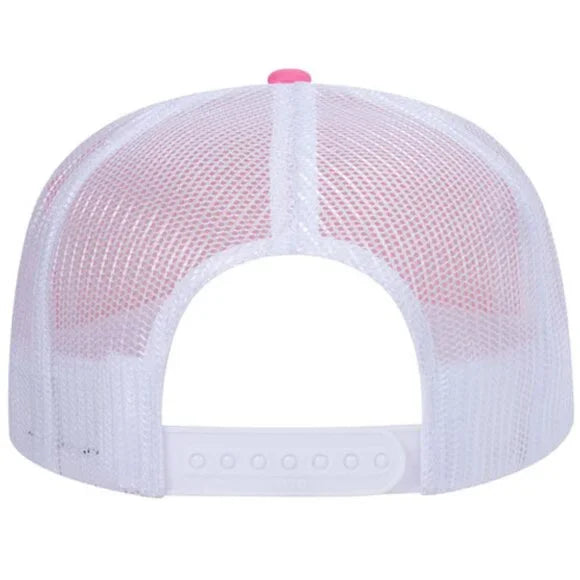 Better Late Than Ugly Women's Pink Foam Trucker Mesh Snapback Hat Cap
